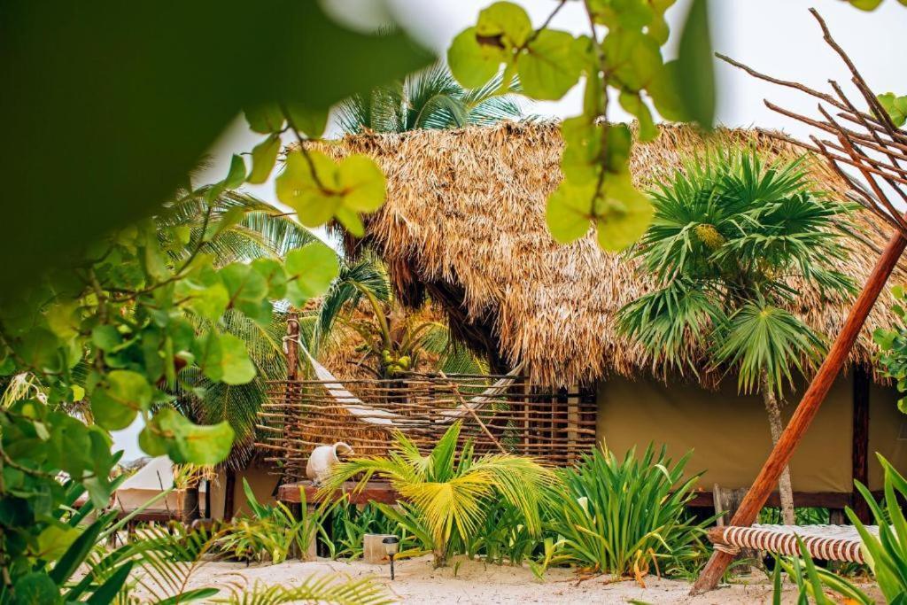 Ikal Tulum Hotel Exterior foto A hut in the jungle